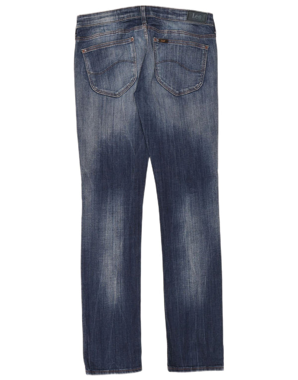 Blugi subțiri cu talie joasă Lee pentru femei W31 L33 bumbac albastru