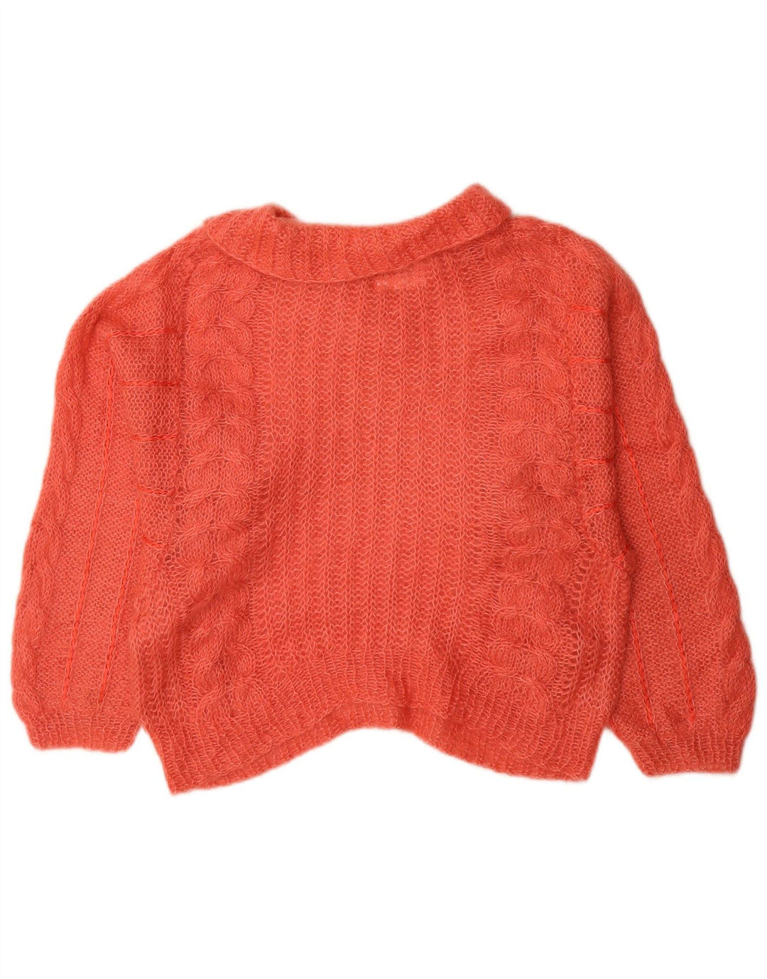 Pulover vintage cu gât țestoasă pentru femei UK 12 portocaliu mediu