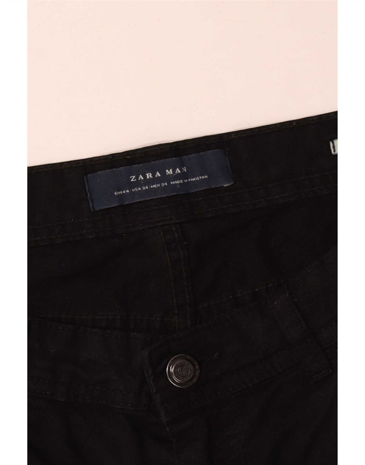 Blugi slim pentru bărbați Zara EU 44 Large W34 L31 Negri