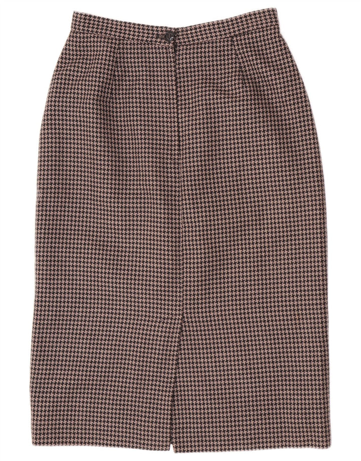 Set fuste vintage pentru femei 2 piese UK 14 Medium W28 Brown Houndstooth