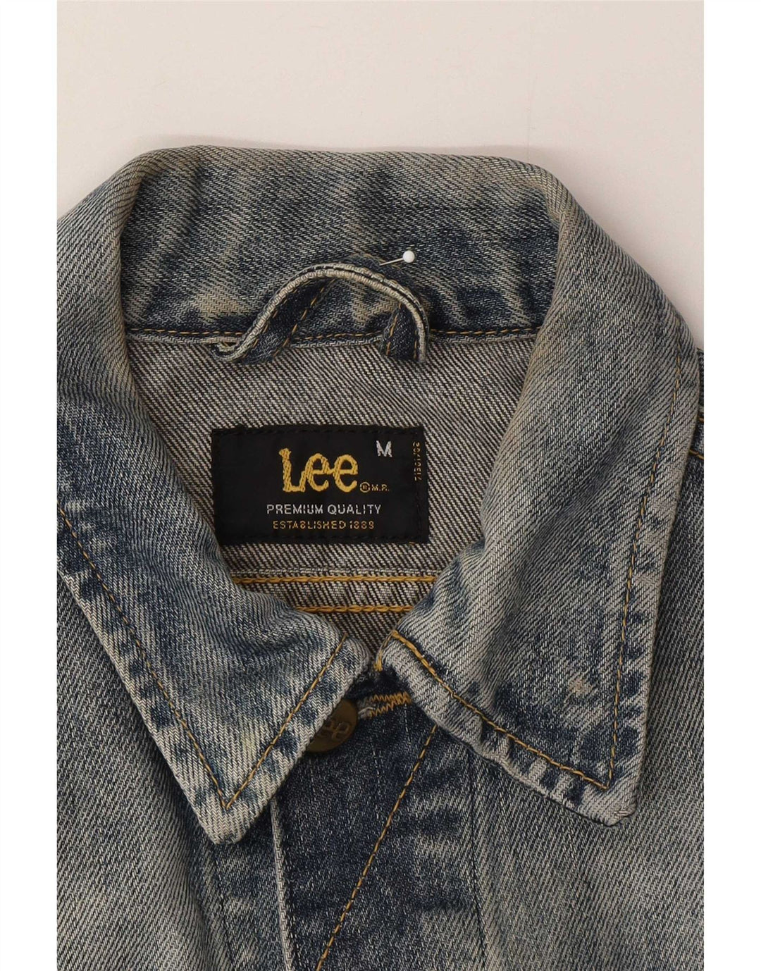 Jachetă Lee Rider denim pentru femei UK 12, bumbac albastru mediu