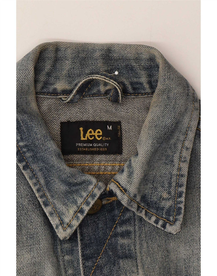 Jachetă Lee Rider denim pentru femei UK 12, bumbac albastru mediu