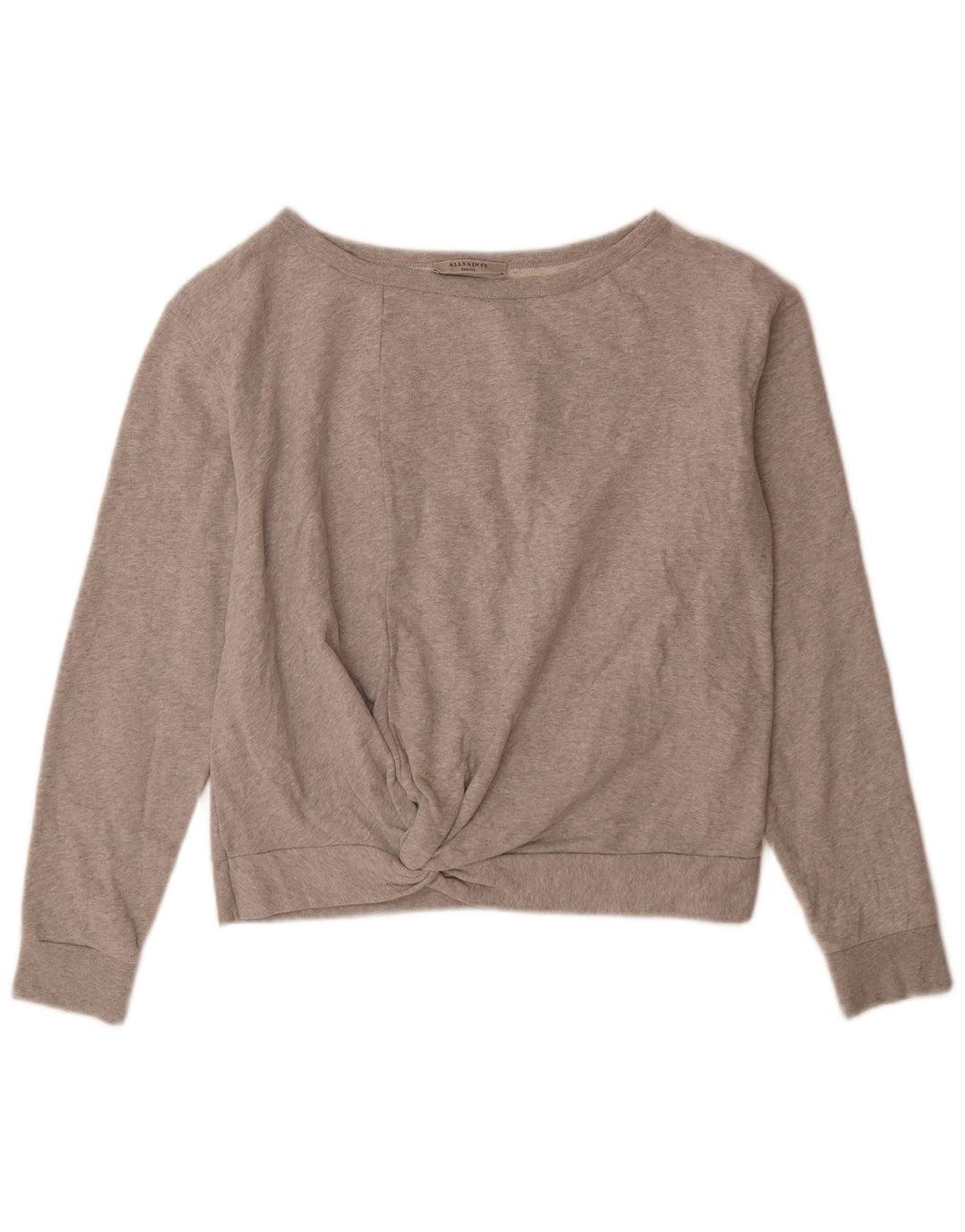 Hanorac supradimensionat pentru femei All Saints Pulover UK 10 Bumbac gri mic