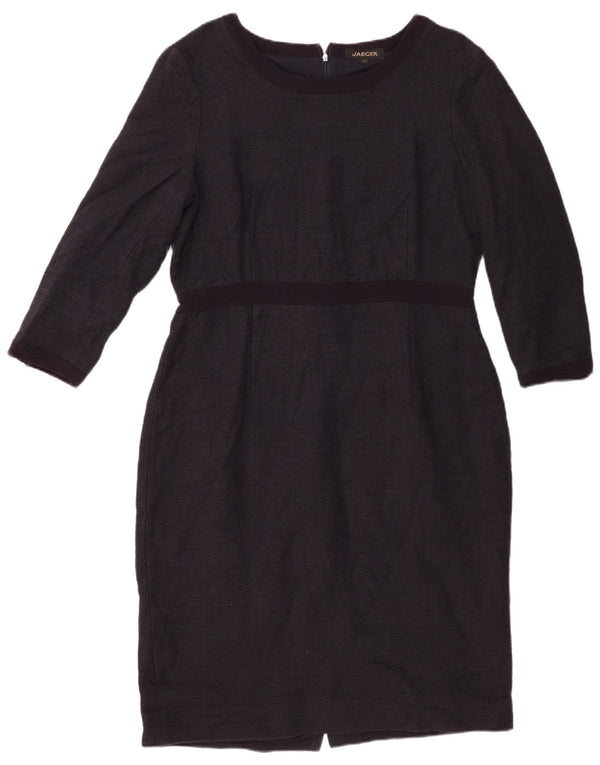 Rochie Jaeger pentru femei, cu mâneci 3/4, UK 16, mare, albastru, bumbac