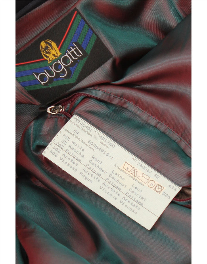 Palton dublu pentru bărbați Bugatti EU 54 2XL Lână bleumarin