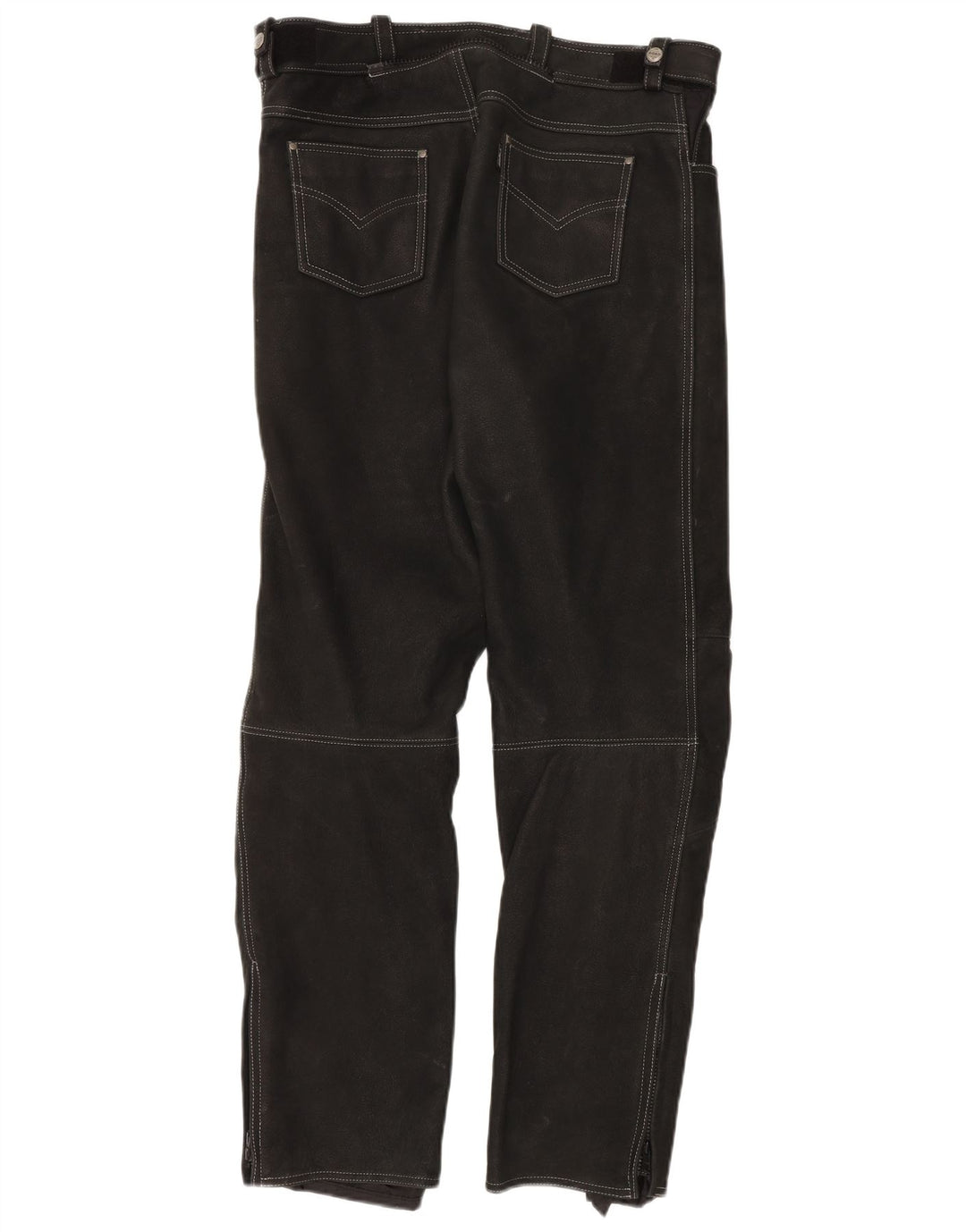 POLO Pantaloni Moto Racer din piele pentru bărbați IT 54 XL W38 L33 Negru