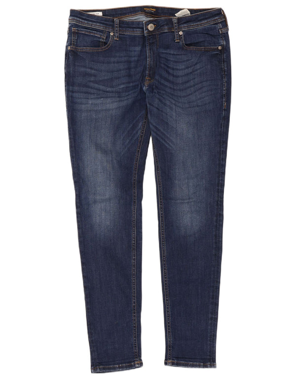 Blugi pentru bărbați Jack & Jones Tom skinny W36 L32 bumbac bleumarin