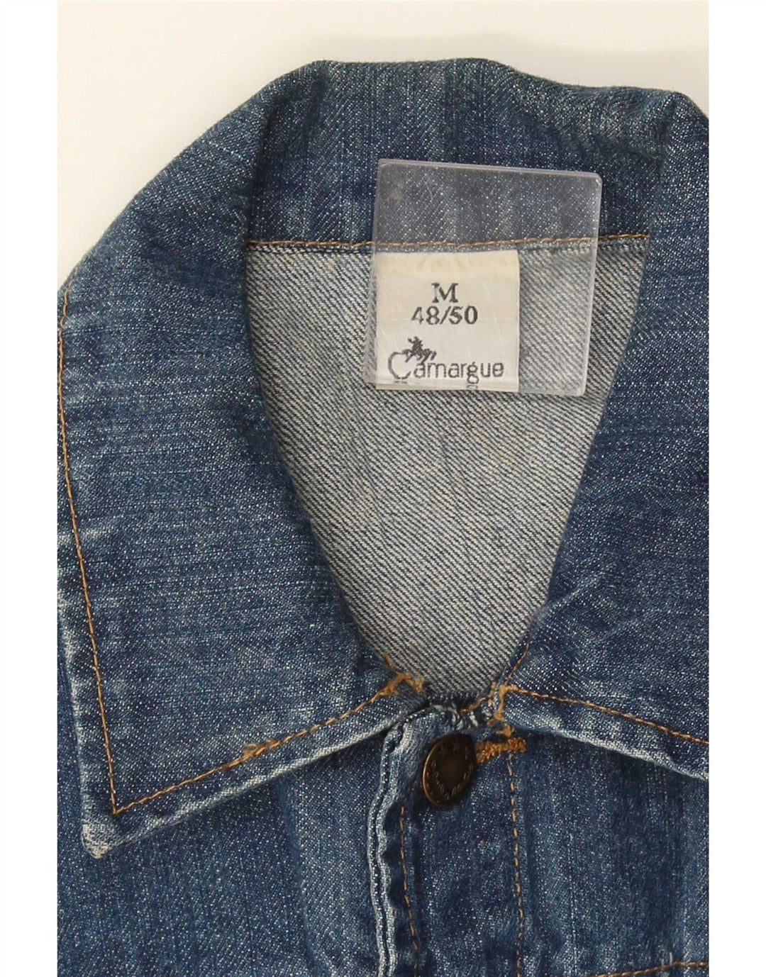 Jachetă Camargue de denim pentru bărbați IT 48/50, bumbac albastru mediu