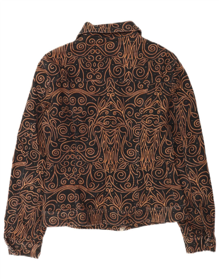 Jachetă vintage pentru femei, UK 14 Medium Black Paisley
