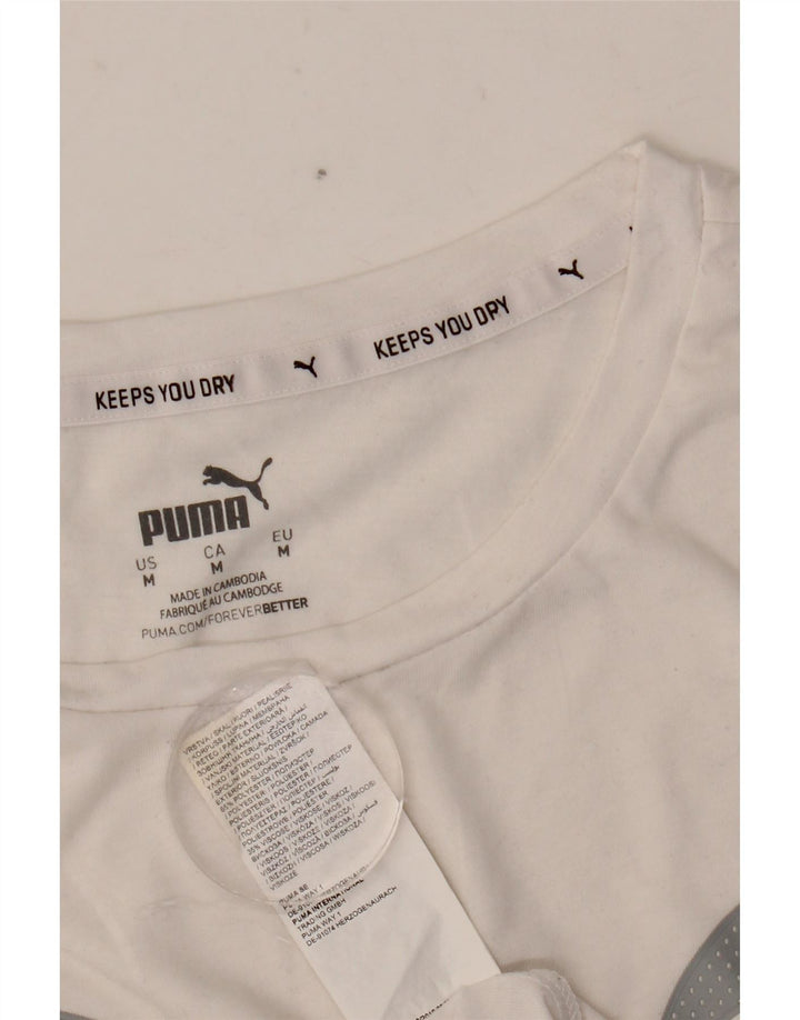 Tricou grafic PUMA pentru femei Top UK 14 Poliester alb mediu