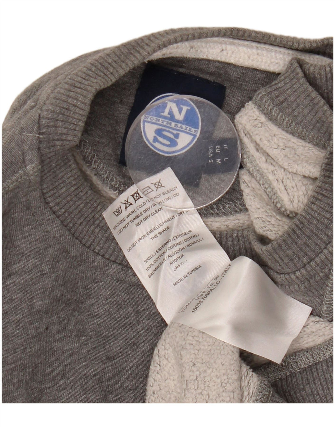NORTH SAILS Hanorac pentru bărbați Pulover mic, gri, bumbac