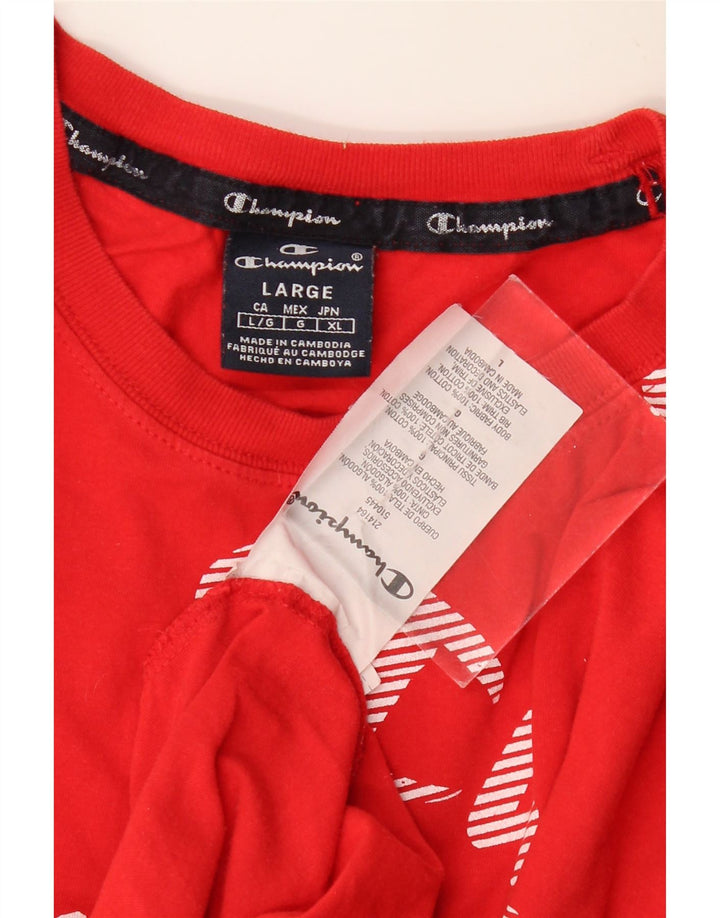 Tricou grafic pentru bărbați CHAMPION Top mare bumbac roșu