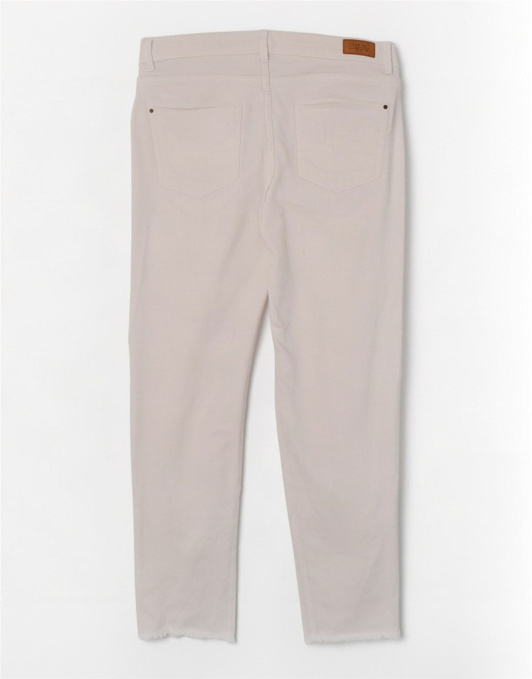 Blugi Cropped Trafaluc pentru Damă Zara EU 40 Medium L30 L23 Alb