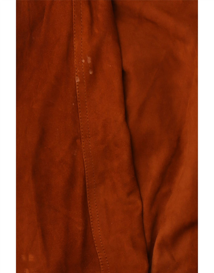 Bomber VINTAGE pentru bărbați din piele intoarsa IT 52 XL din piele maro