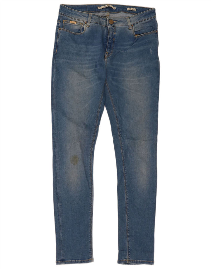 Blugi ZARA Femei Slim EU 40 Medium W30 L30 Albastru