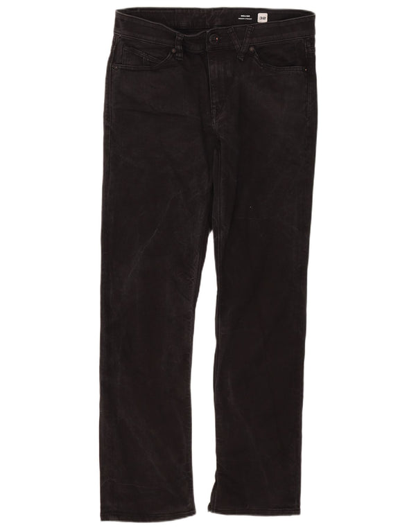 Blugi drepti pentru bărbați Volcom Solver W32 L30 bumbac negru