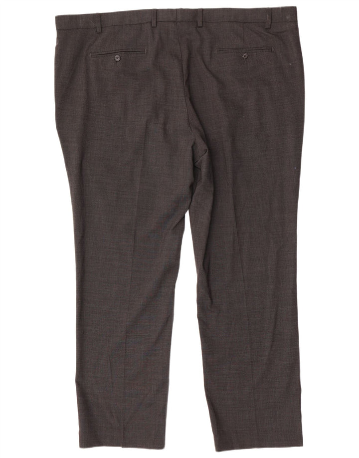 Marks & Spencer Pantaloni de costum pentru bărbați, drepti, cu croiala normală, L48 L31, gri