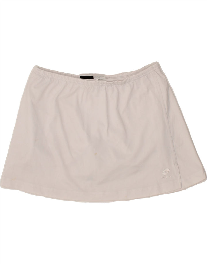 LOTTO Womens Tennis Skirt UK 12 Medium Off White Polyester Vintage Lotto and Second-Hand Lotto from Messina Hembry 