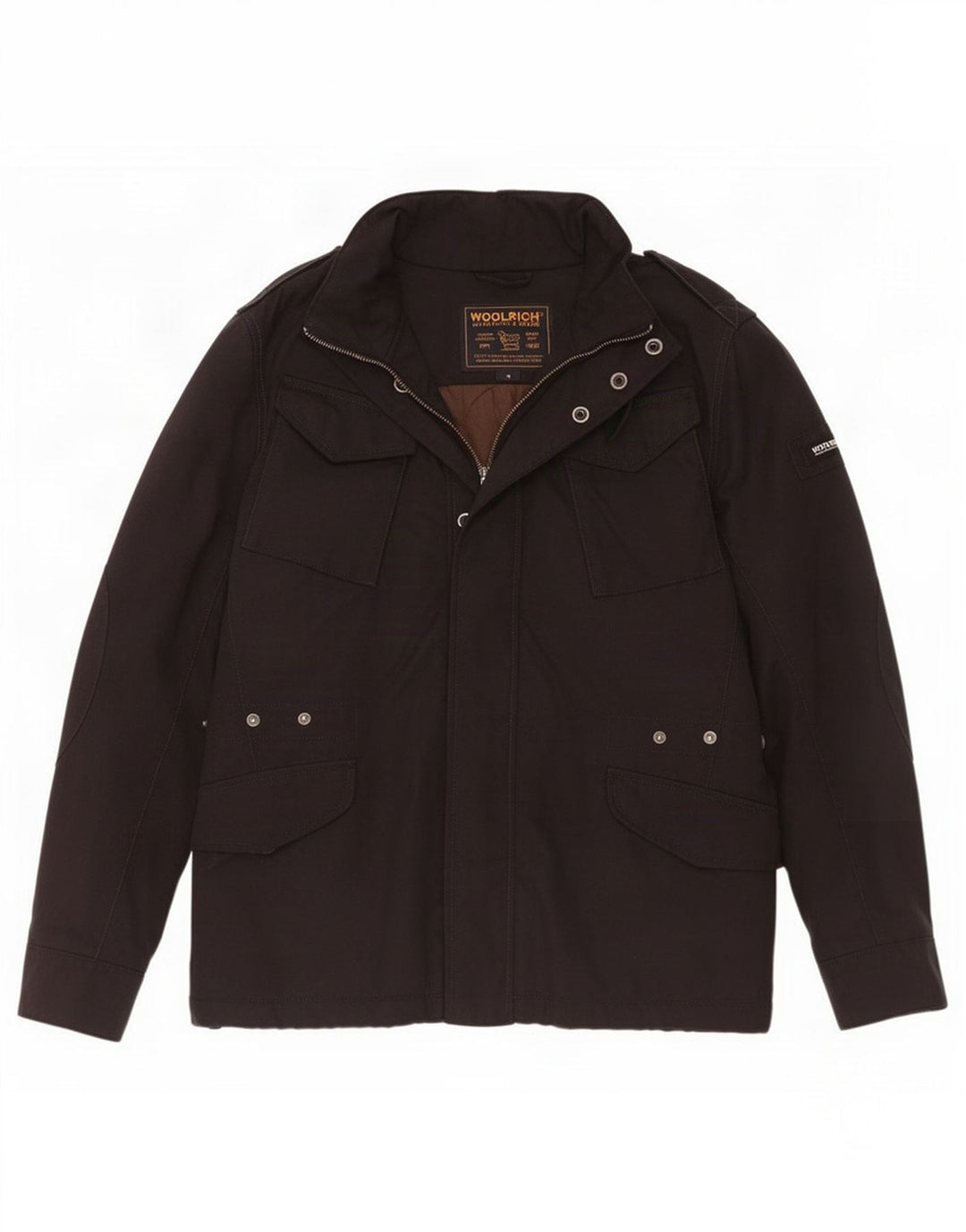 Jachetă militară pentru bărbați Woolrich UK 38, nailon mediu negru