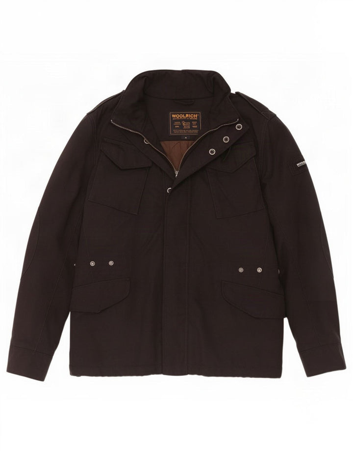 Jachetă militară pentru bărbați Woolrich UK 38, nailon mediu negru