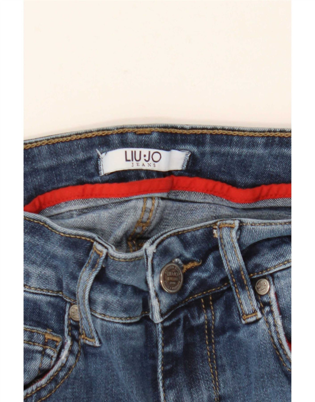 Blugi skinny pentru femei Liu Jo W25 L31 albastru
