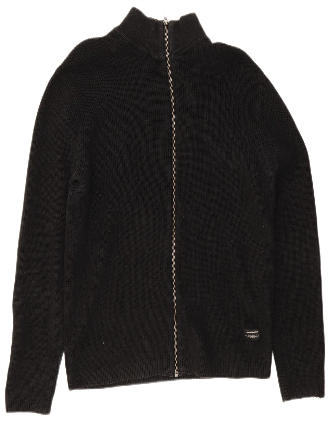 Pulover cardigan pentru bărbați Jack & Jones XL bumbac negru