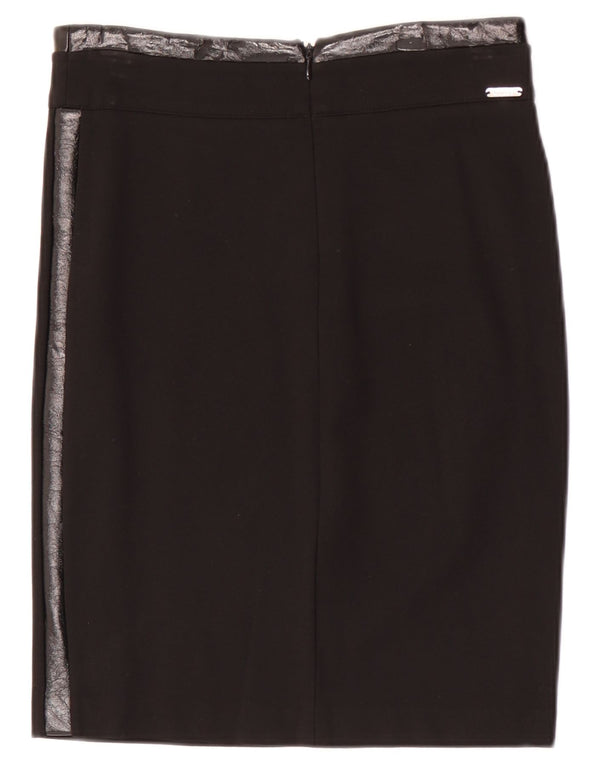 Fusta dreaptă pentru femei Guess Medium W28 Viscoză neagră