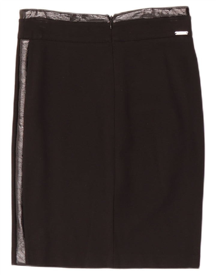 Fusta dreaptă pentru femei Guess Medium W28 Viscoză neagră