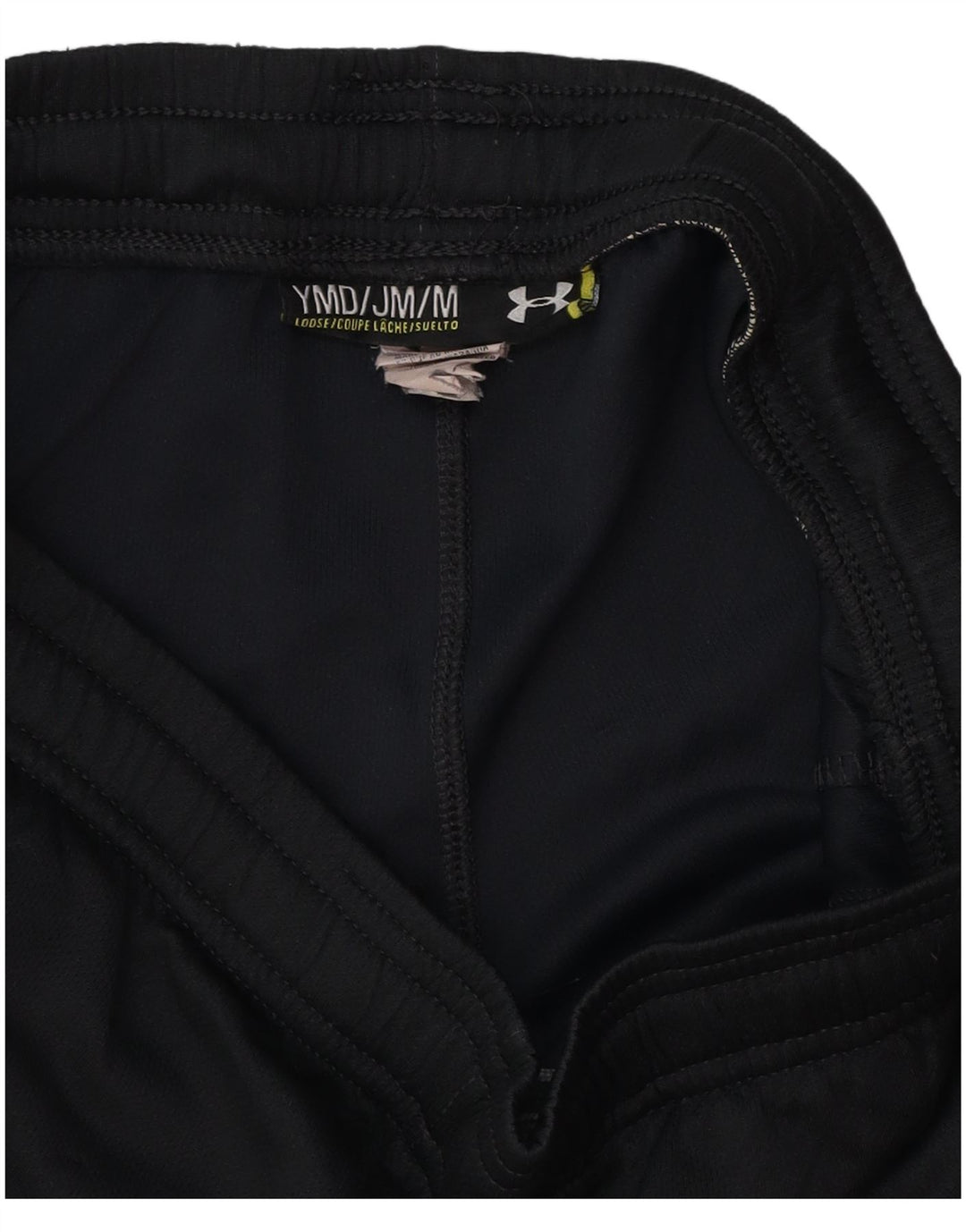 Pantaloni scurți sport pentru băieți UNDER ARMOUR 9-10 ani poliester negru mediu