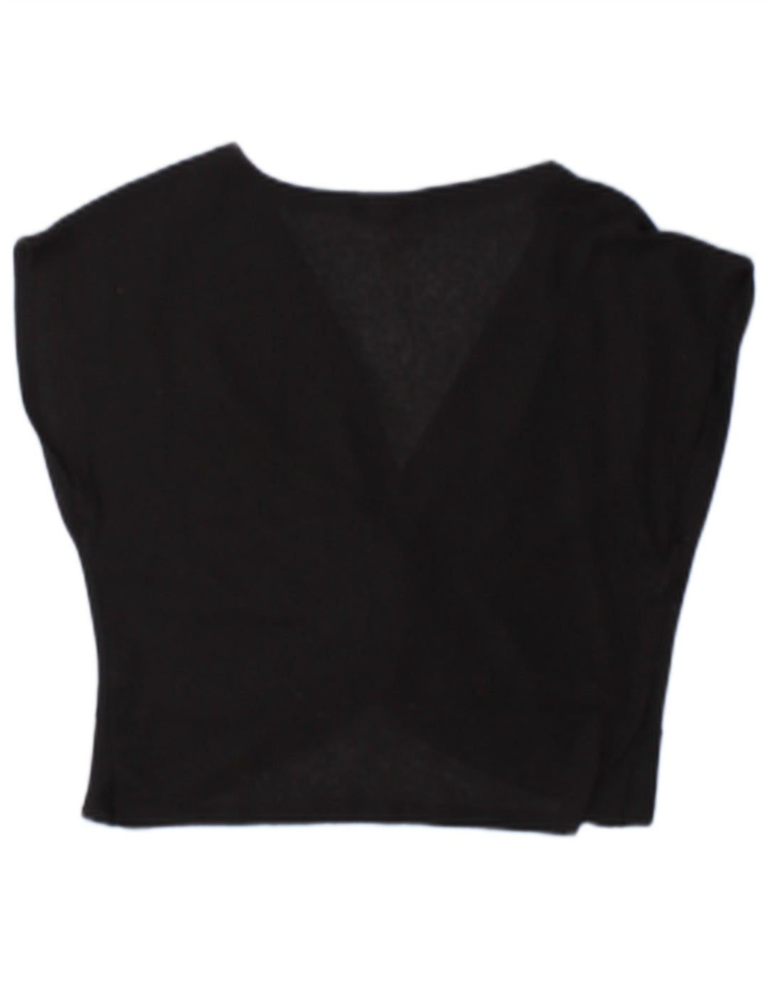 Bluză Crop Top Femei Zara UK 10 Poliester Negru Mic