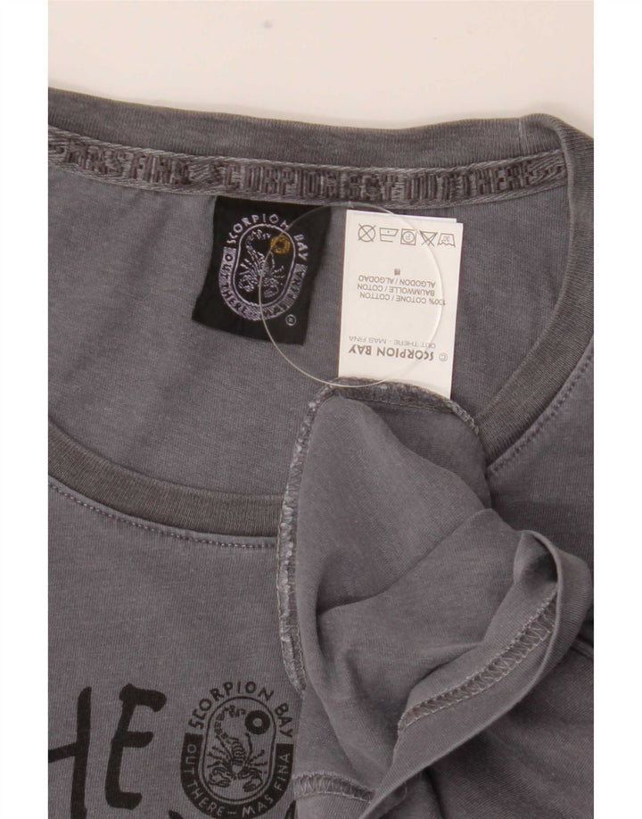 Scorpion Bay Top grafic pentru bărbați cu mânecă lungă 2XL bumbac gri