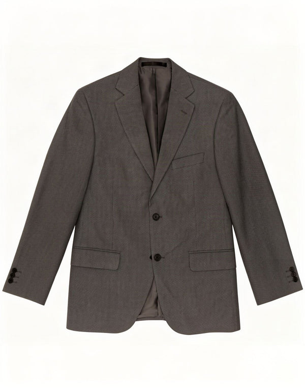 Marks & Spencer Mens 2 Button Blazer Jacket UK 40 Medium Grey Polyester