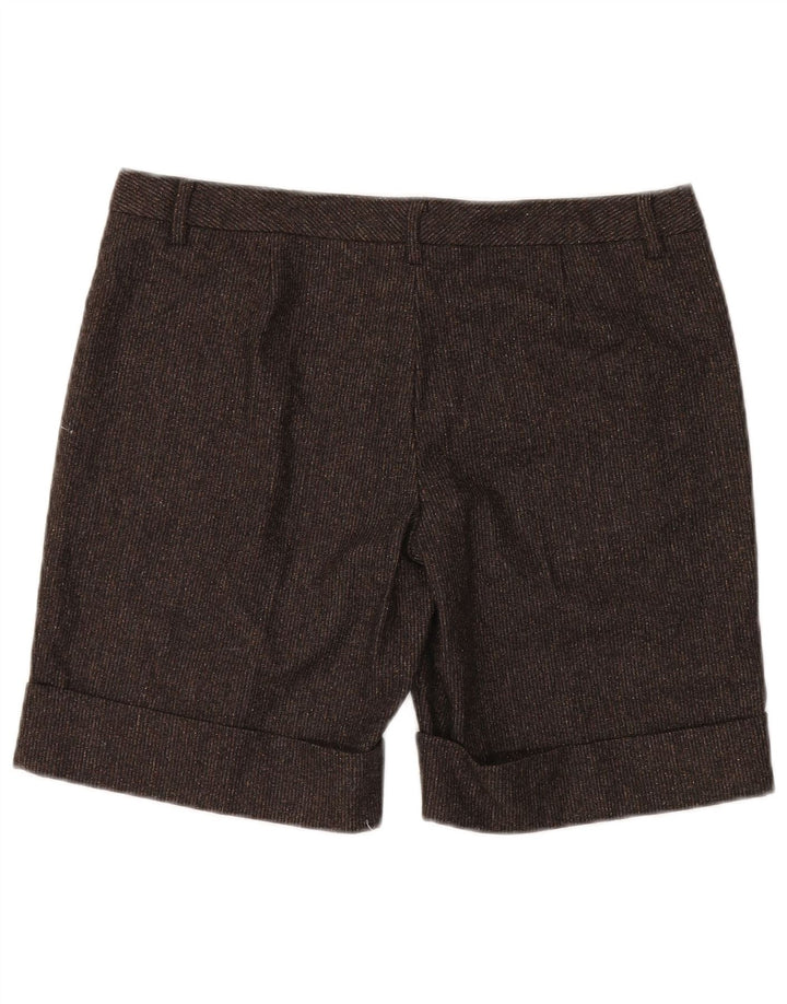 Pantaloni scurți chino BENETTON pentru damă IT 46 Large W34 Lână virgină maro pete