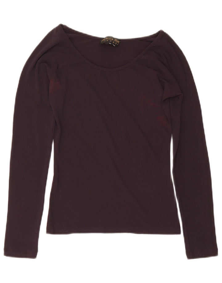 Patrizia Pepe Top Femei cu mânecă lungă US 6 Medium Burgundy