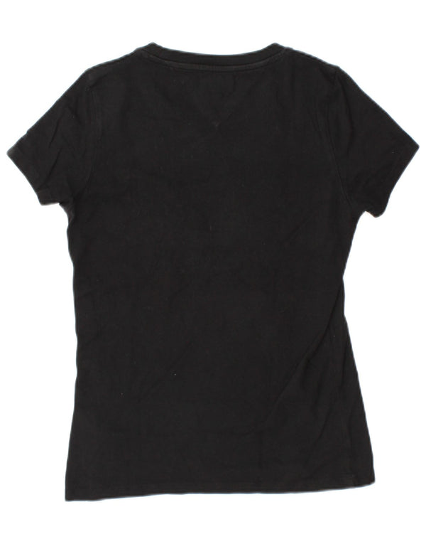 TOMMY HILFIGER Tricou cu grafic pentru femei Top UK 2 2XS Bumbac negru