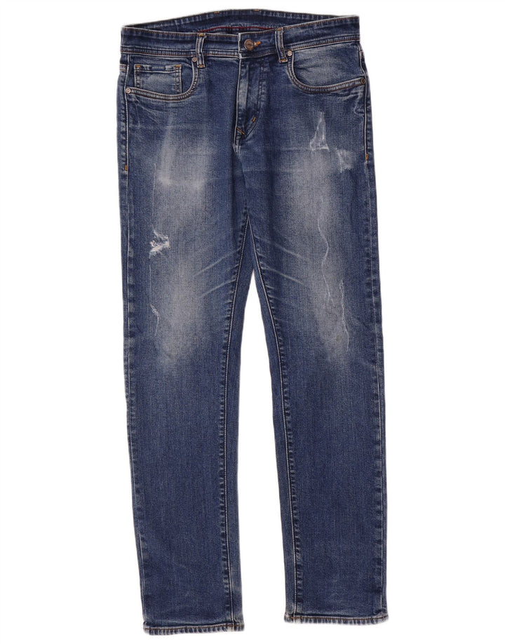 Blugi slim pentru bărbați Jack & Jones W34 L32 albastru