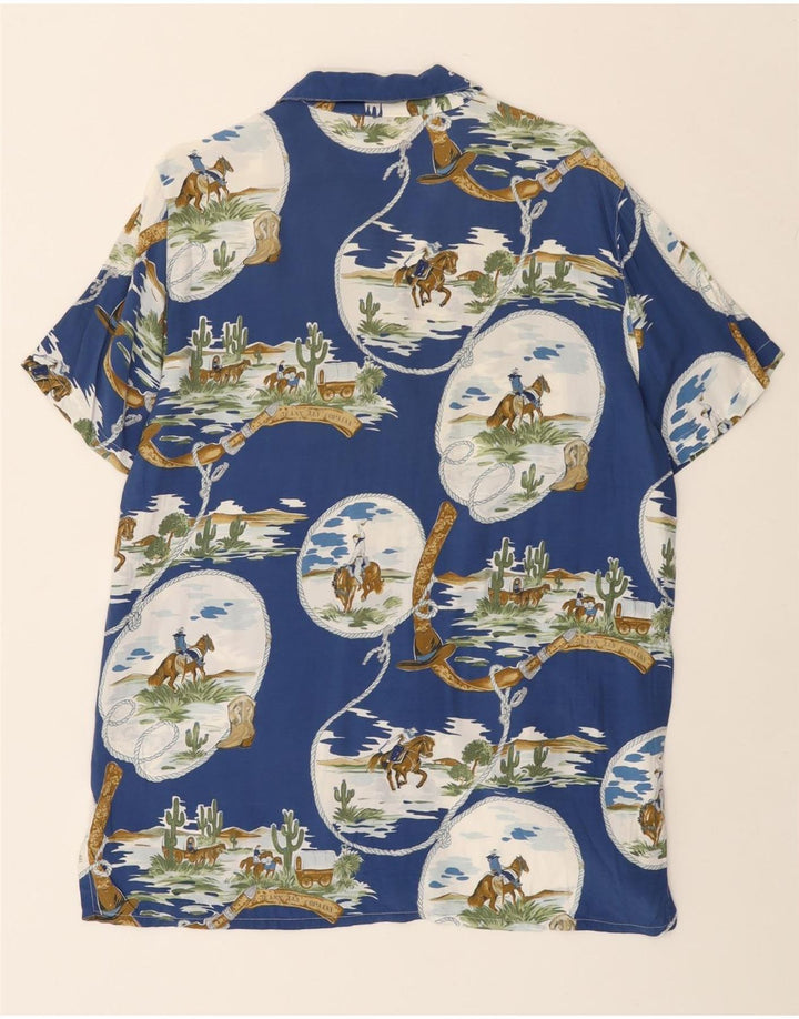 LES COPAINS Rochie cămașă cu model abstract pentru femei IT 44 Medium Blue