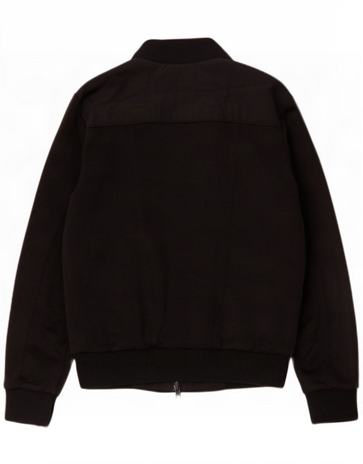Zara Mens Bomber Jacket UK 40 Large Black Poliester