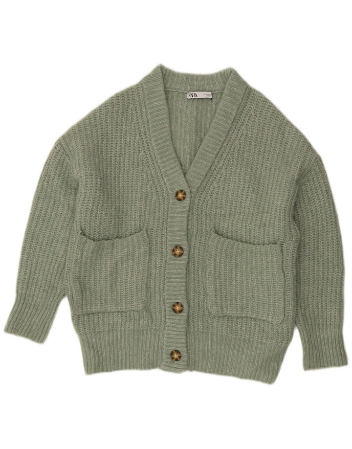 Pulover cardigan supradimensionat pentru femei Zara UK 14 verde mediu