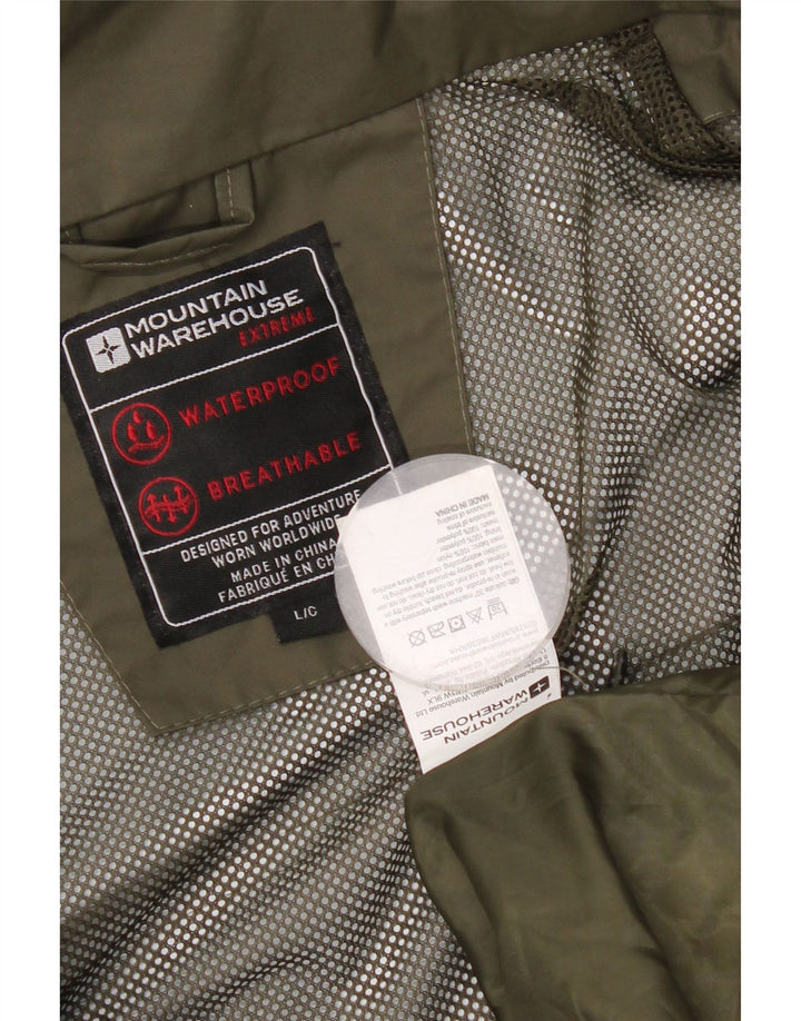 Jachetă de ploaie cu glugă pentru bărbați Mountain Warehouse UK 40, nailon mare kaki