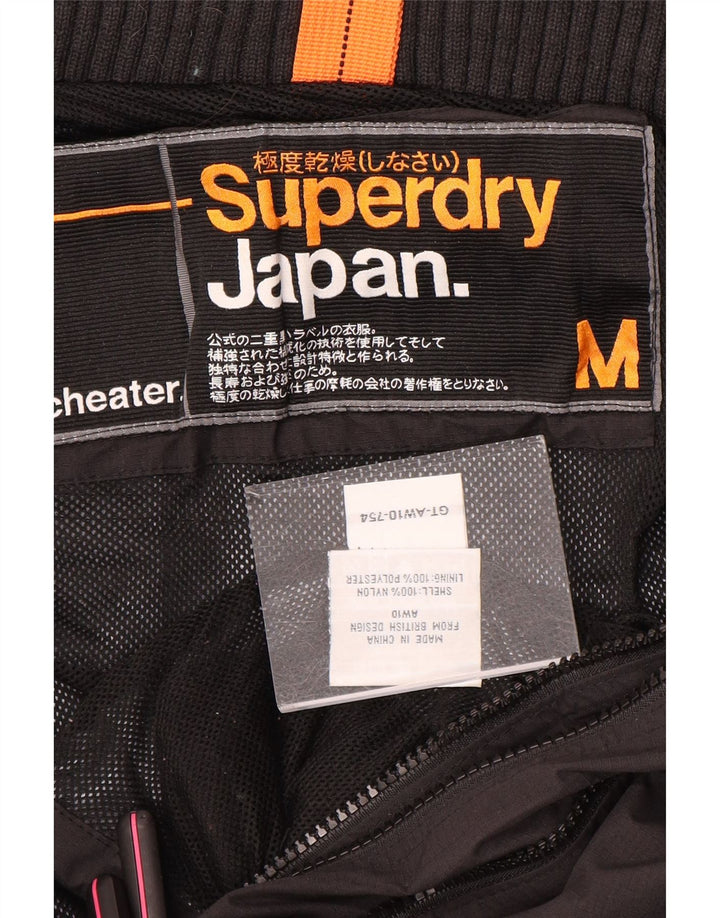Superdry Windcheater Graphic Windbreaker Jacket pentru femei UK 12 Medium Black