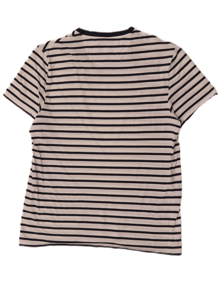 Tricou pentru bărbați Lyle & Scott Top, mediu alb, bumbac cu dungi