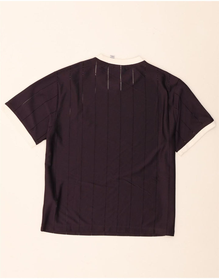 Tricou Adidas Femei Top UK 12/ 14 Medium Purple Striped Poliester