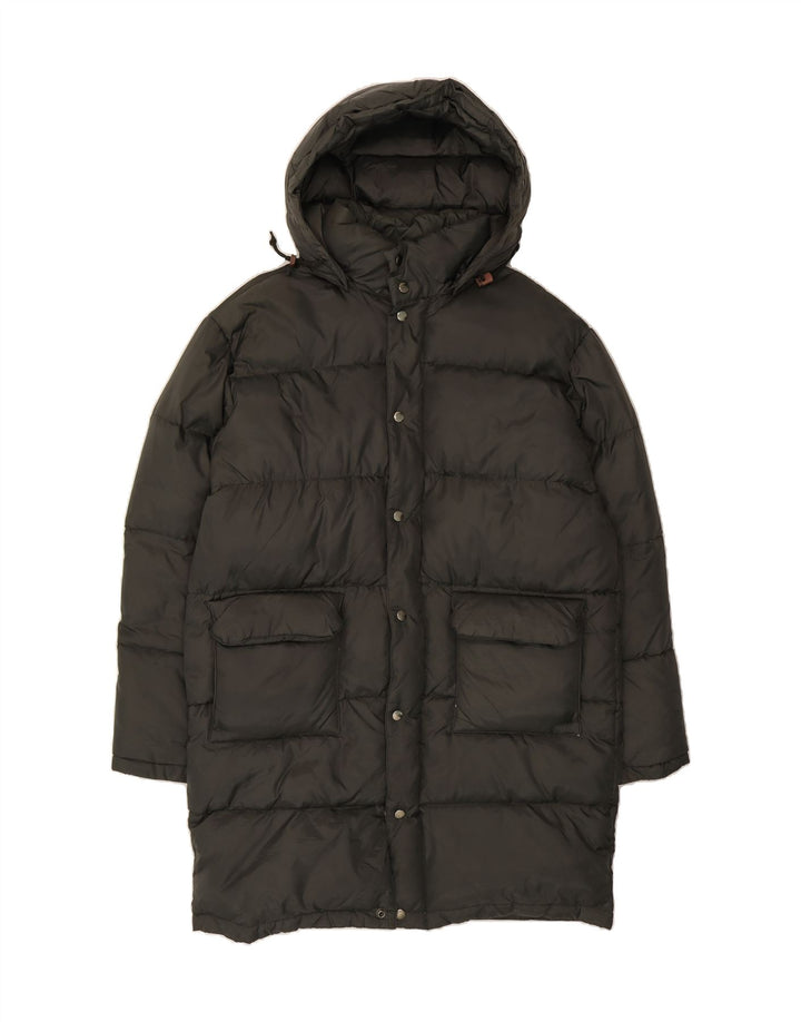 WILKER Mens Rugged Hooded Padded Coat UK 38 Medium Green Nylon Vintage Wilker and Second-Hand Wilker from Messina Hembry 