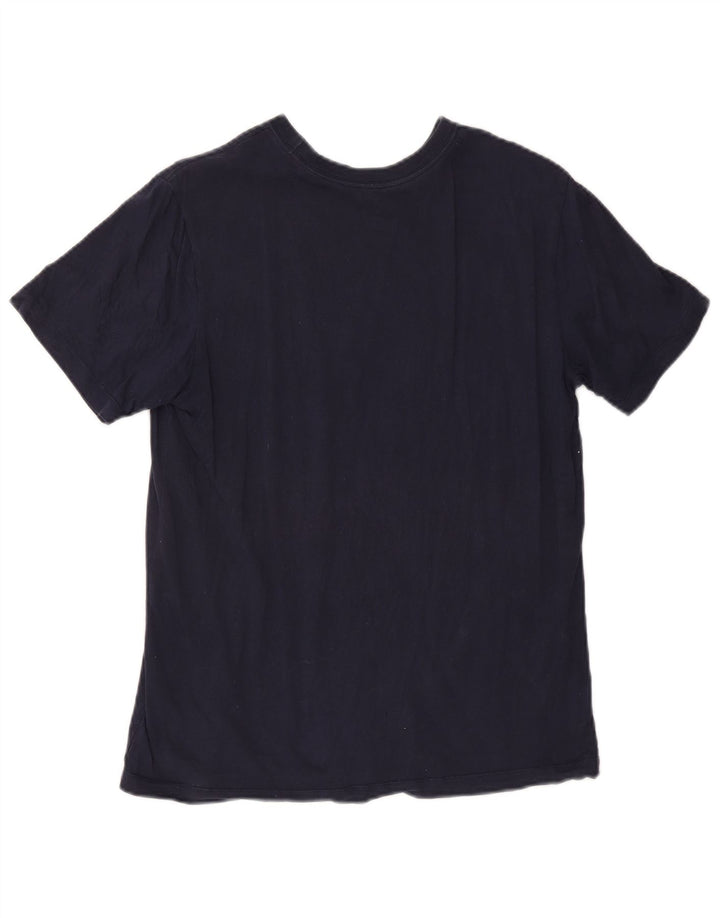 Tricou grafic pentru bărbați NIKE Top mediu din bumbac bleumarin