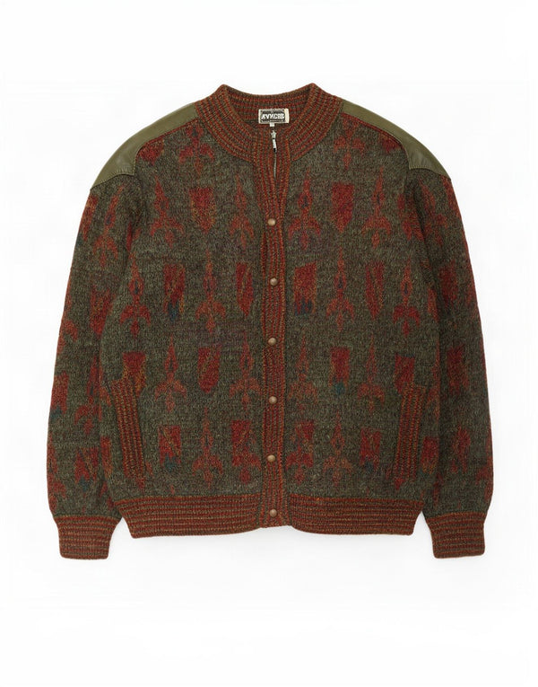 Pulover cardigan pentru bărbați Ranger cu model abstract IT 52 Poliamidă verde mare