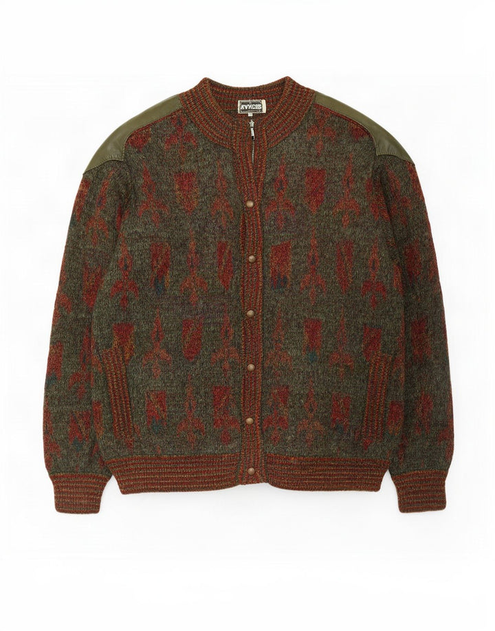 Pulover cardigan pentru bărbați Ranger cu model abstract IT 52 Poliamidă verde mare