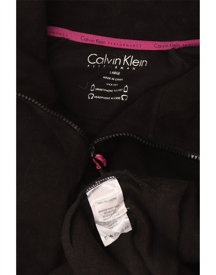 Jachetă din lână Calvin Klein pentru femei, UK 16, mare, negru, poliester
