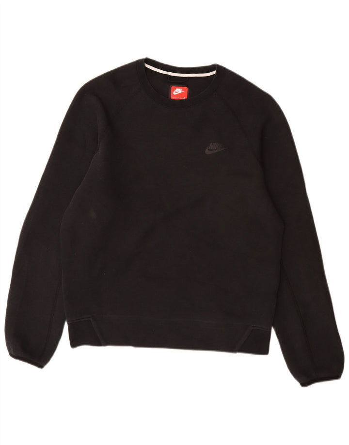 Pulover Nike pentru bărbați, bumbac mic, negru