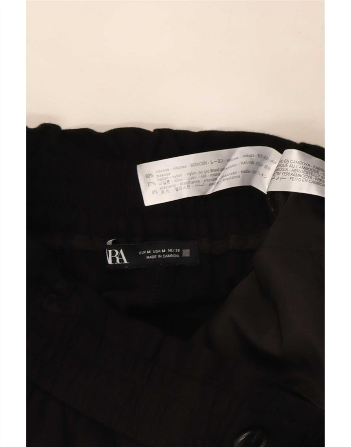 Pantaloni tăiați pentru femei Zara Mediu L28 L23 Viscoză neagră